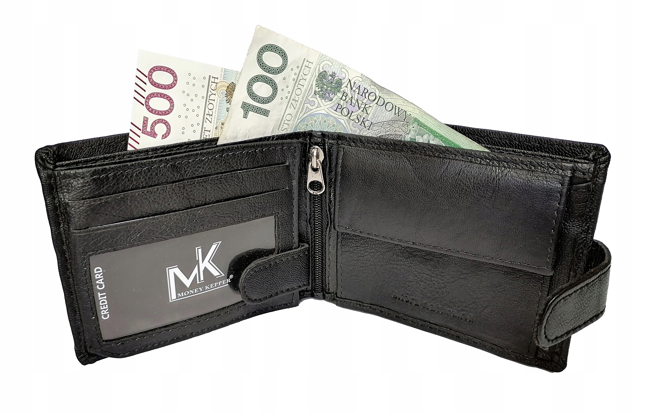 

Portfel ze Skóry 100% Naturalnej MoneyKepper Mały