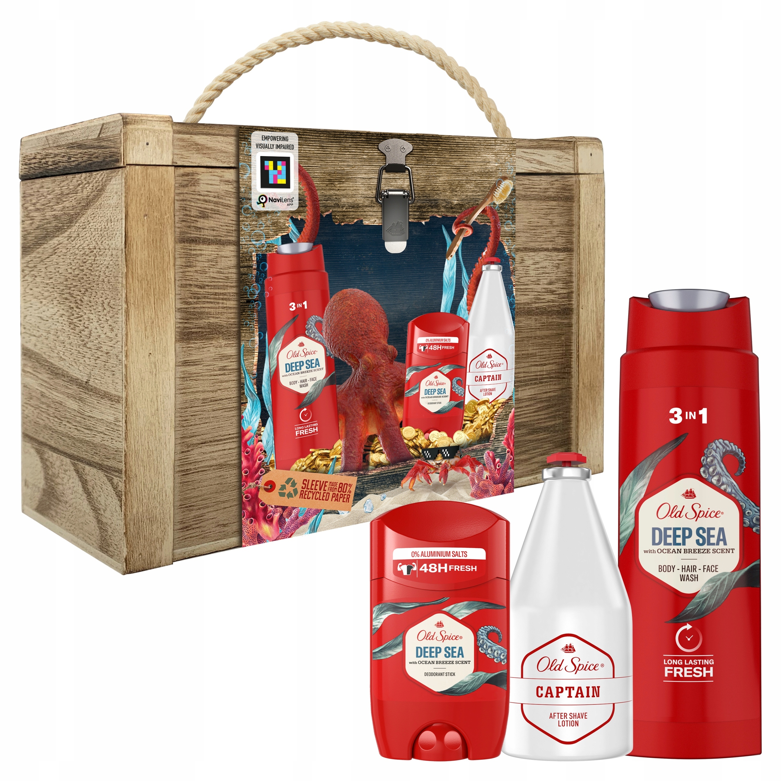 Old Spice Deep Sea Captain zestaw dezodorant + żel + woda po