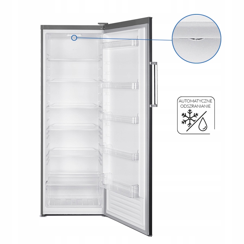 MPM MPM-335-CJ-31 chłodziarka lodówka 331L 170x60x60cm inox Rodzaj jednodrzwiowa