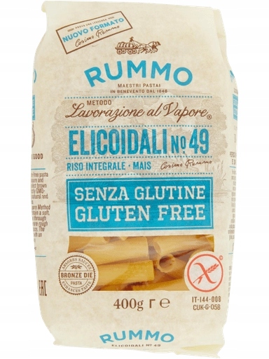 4X Rummo Elicoidali Senza Glutine 400 Gr č. 49 bezlepkové těstoviny