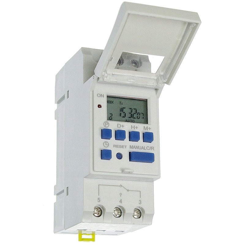 PROGRAMATOR CZASOWY TIMER 12V na szynę DIN TH35