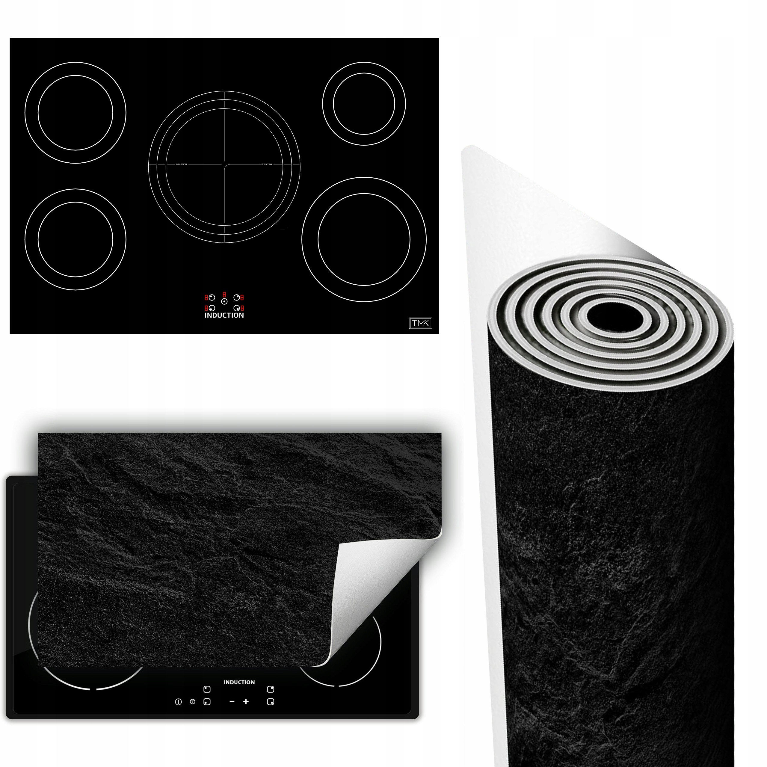 Vinylová Podložka Ochrana Sporáku 90x52 černá břidlice