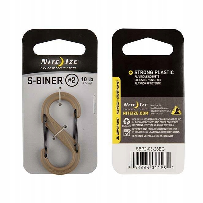 

S-Biner #2 Plastic Black Gate Coyote Nite Ize