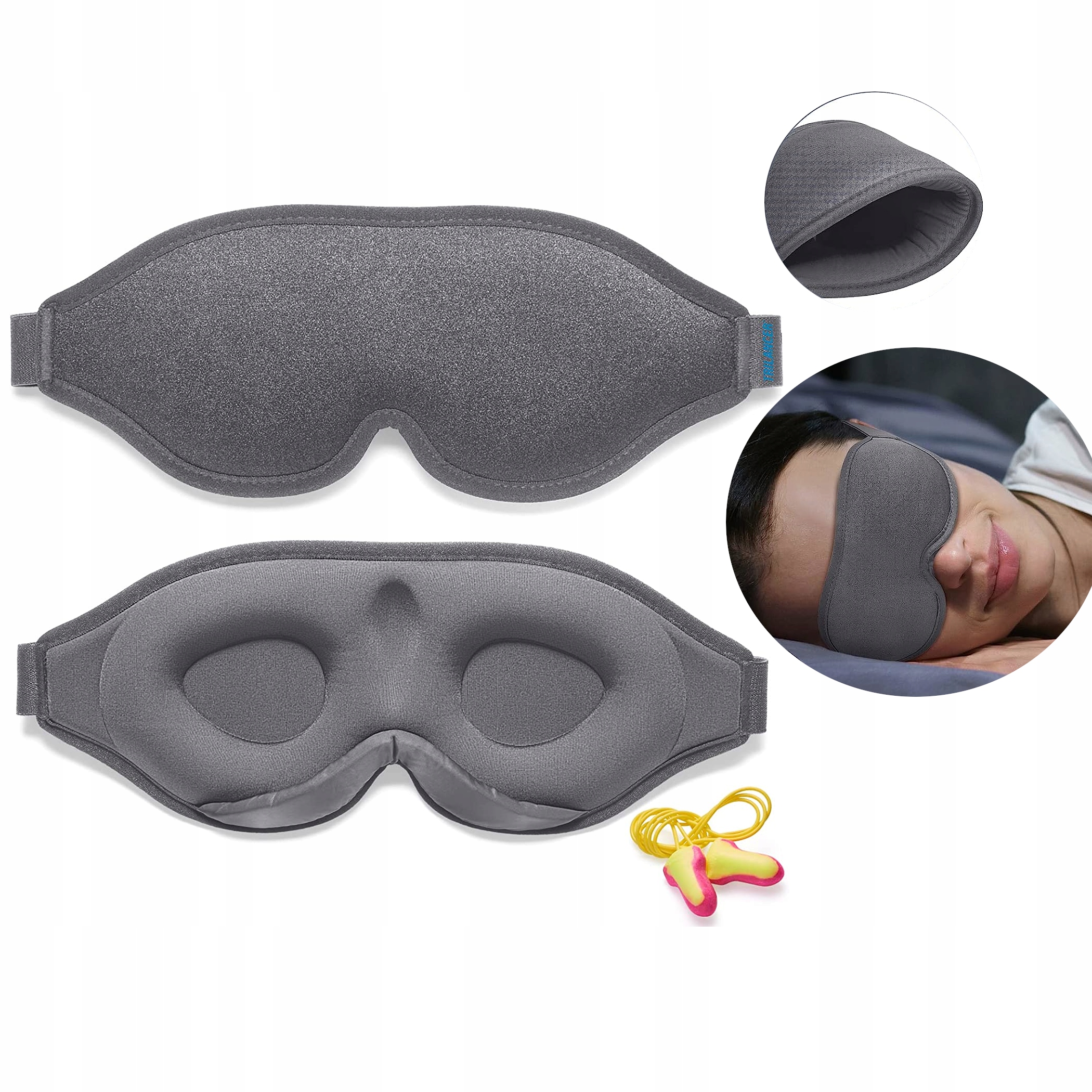 OPASKA MASKA NA OCZY 3D DO SPANIA ZACIEMNIAJĄCA