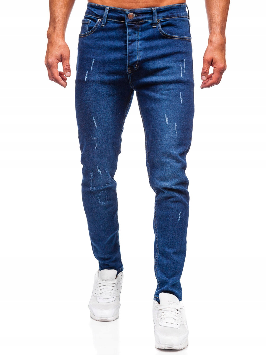 Pánské Džínové Kalhoty Slim Fit Tmavě Modré 6735 DENLEY_31/M