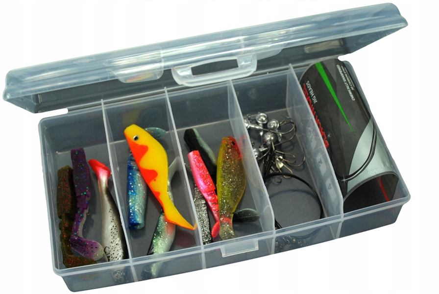 ZESTAW PRZYNĘT na SPINNING pudełko 21 elementów Ripper główka NA PREZENT