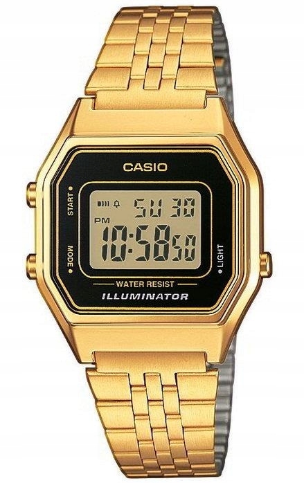 Klasické Zlaté Retro Hodinky Casio LA680WEGA-1ER