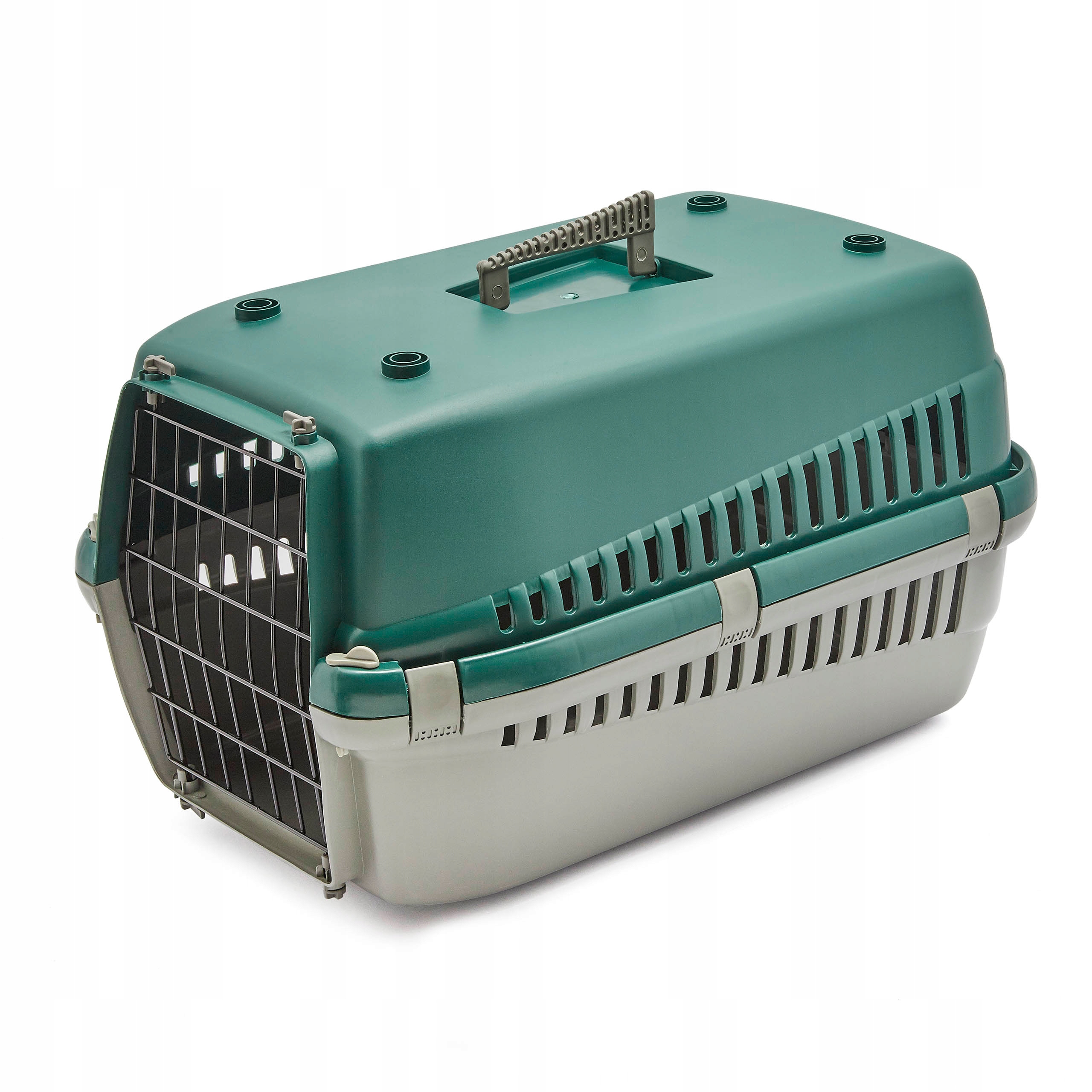 Levně Přepravka pro psa kočku M 54x38x33 cm Oggy zelená, do auta