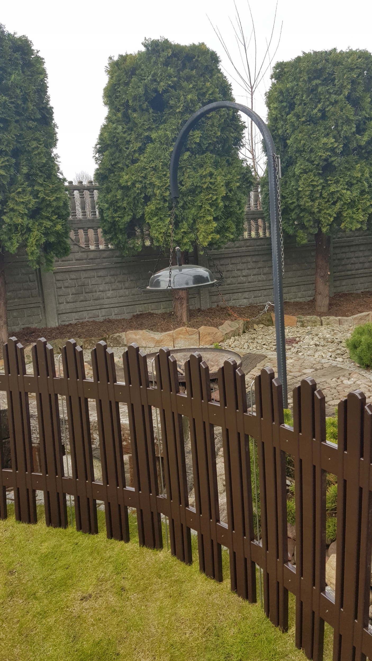 POLSKI MEGA PŁOTEK Plastik PCV Wys 81cm BRĄZOWY Kształt Prostokątny