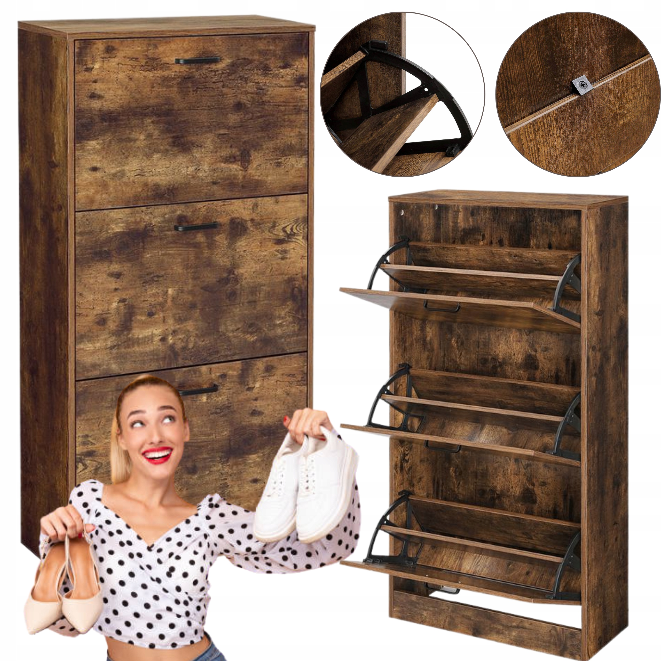 Komoda na topánky 18 párov Vysoká úzka do predsiene Otvárateľná výklopná