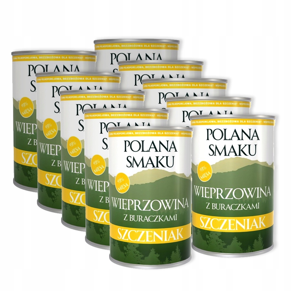 Levně Polana Smaku Vepřové maso s červenou řepou 10x400g Krmivo Monoproteinové Štěně