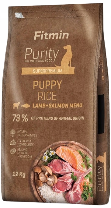Fitmin Dog Purity Puppy Rice sucha karma dla psa Jagnięcina Tuńczyk 12 kg