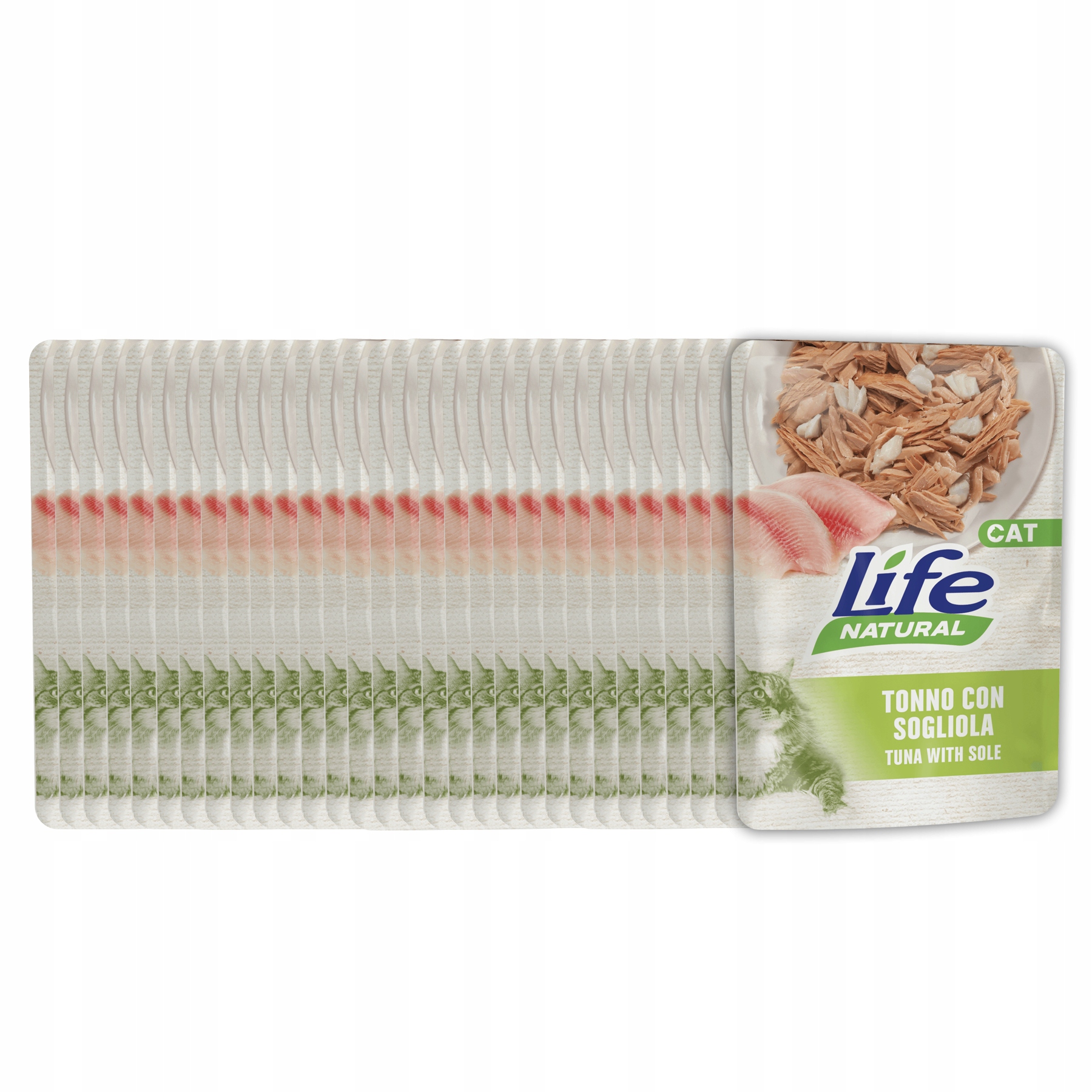 Levně Life Cat Natural Krmivo pro kočky kapsička Set 30x70g tuňák sůl