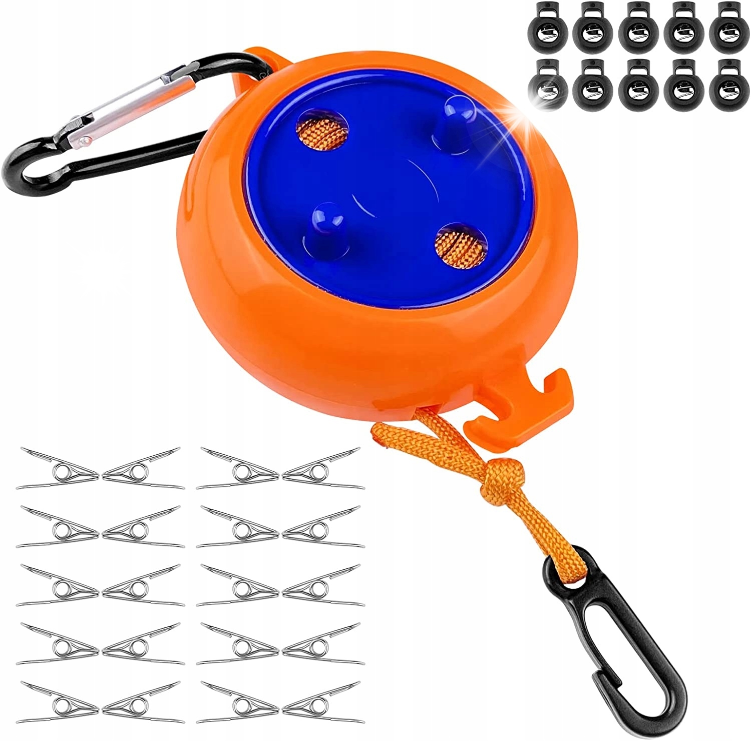 Levně Lanko Na Prádlo Pro Sušení Prádla Buben Výsuvné Lano Pro Kempování 8 Metrů