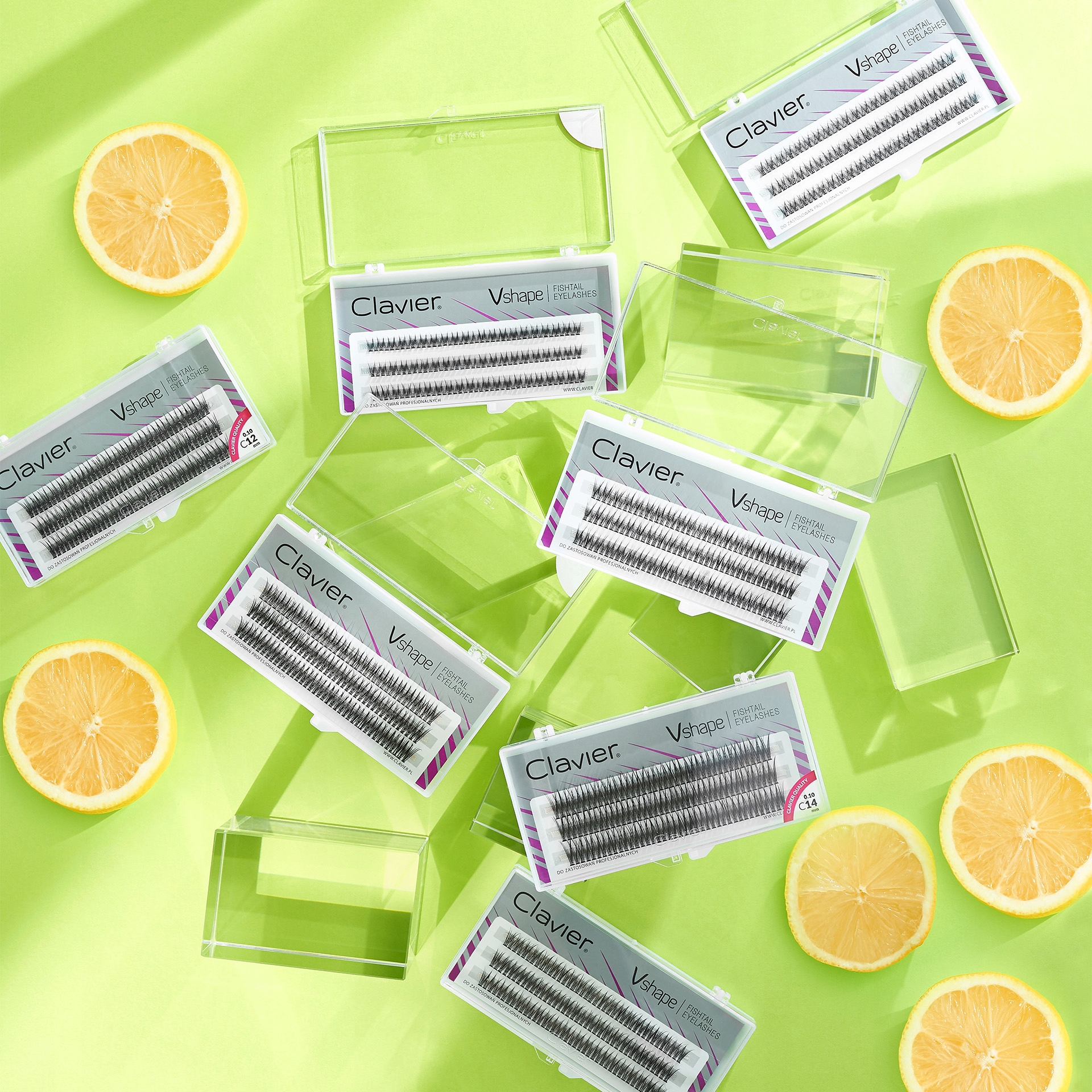 KĘPKI RZĘSY CLAVIER Vshape JASKÓŁKI 8mm EAN (GTIN) 5907465652827