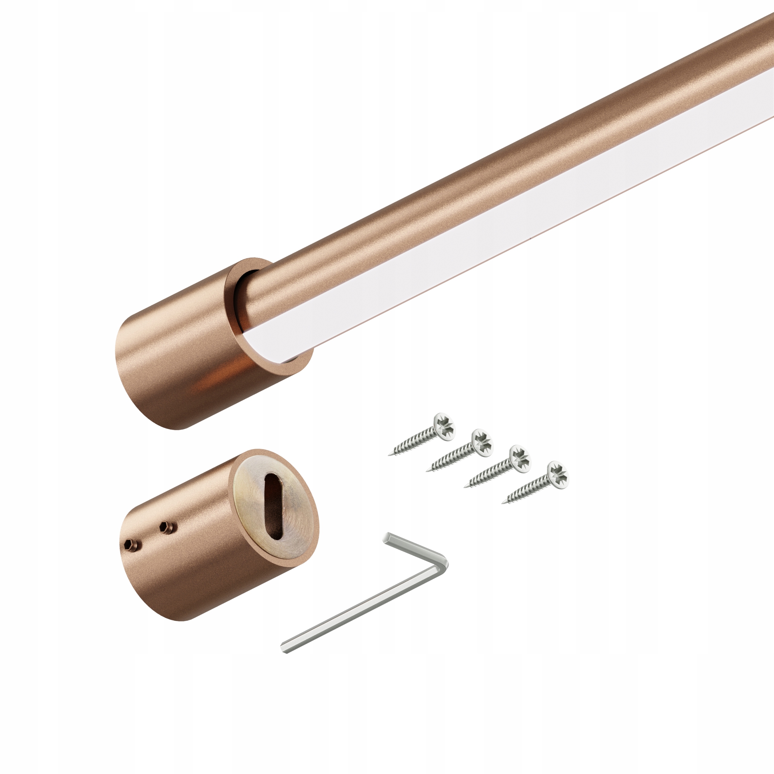 Tyč do šatní skříně na oblečení fi25mm Měděná 200 cm Smart Led