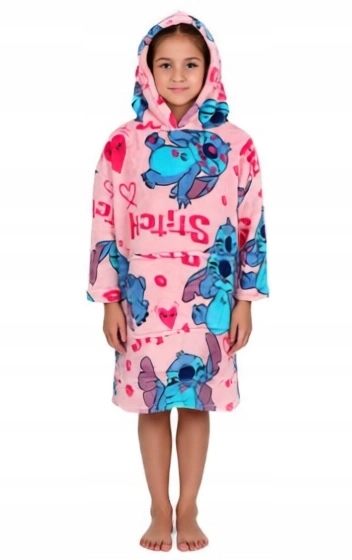 Kocobluza Stitch Koc Z Kapturem Bluzowy Szlafrok Lilo I Stitch 122-152