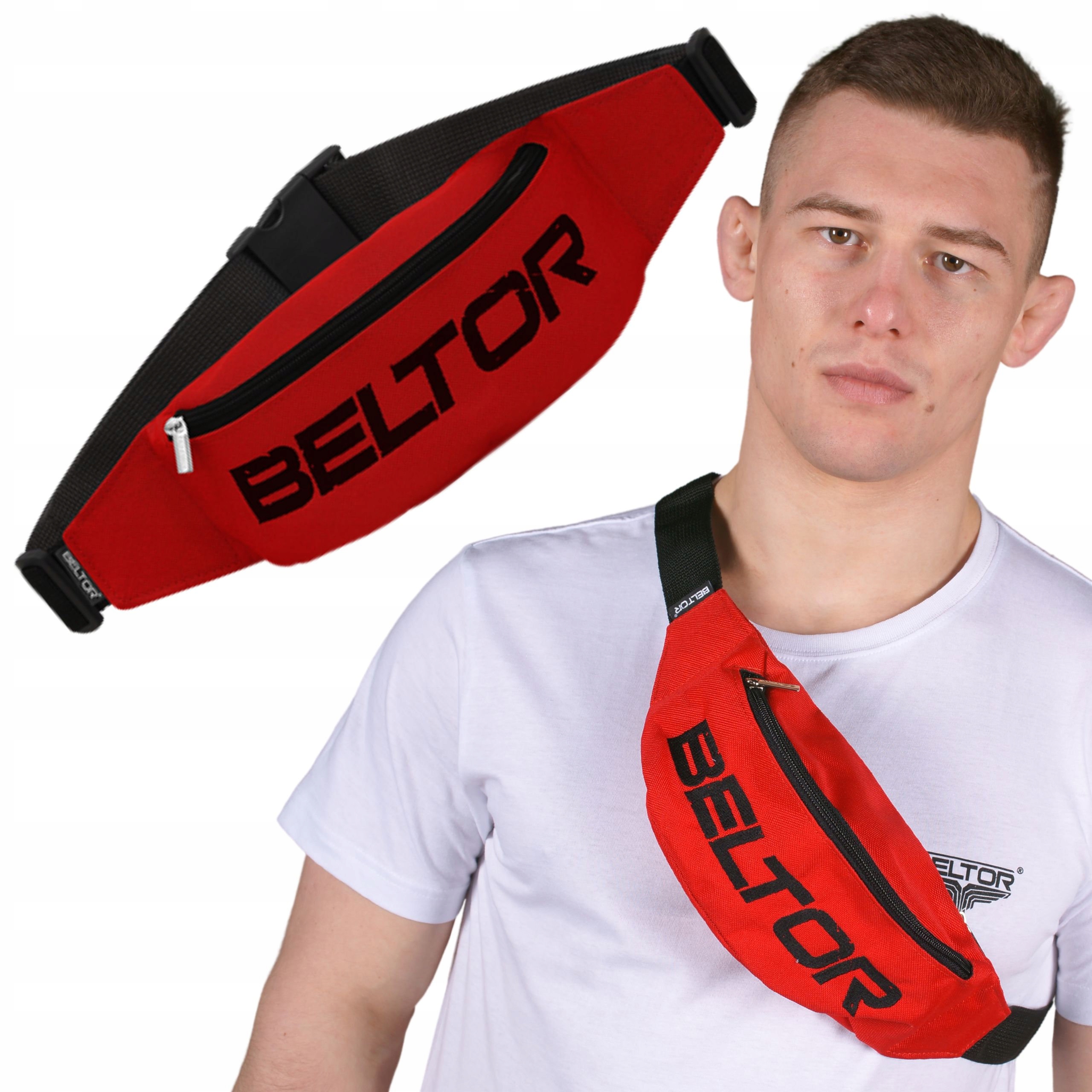 BELTOR SASZETKA NERKA BIODROWA TOREBKA SPORTOWA STREERZ RED CZERWONA