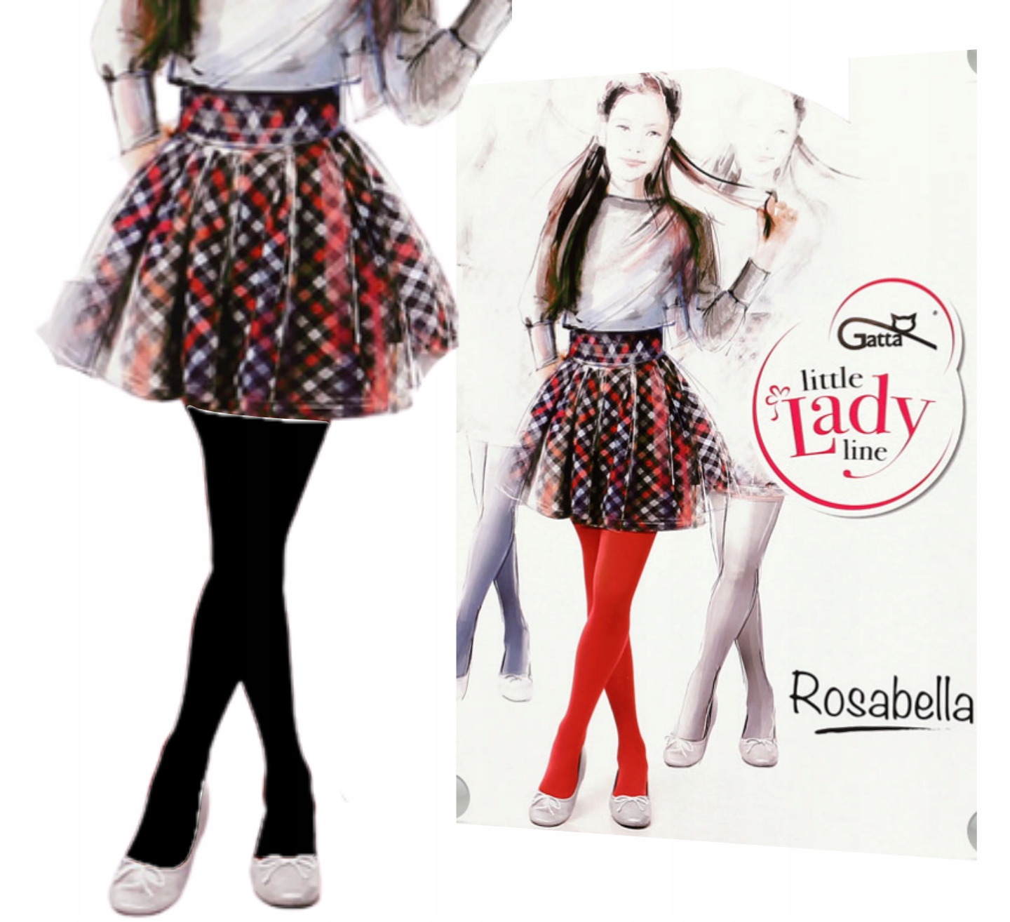 RAJSTOPY dziecięce Gatta ROSABELLA 140-146 czarne