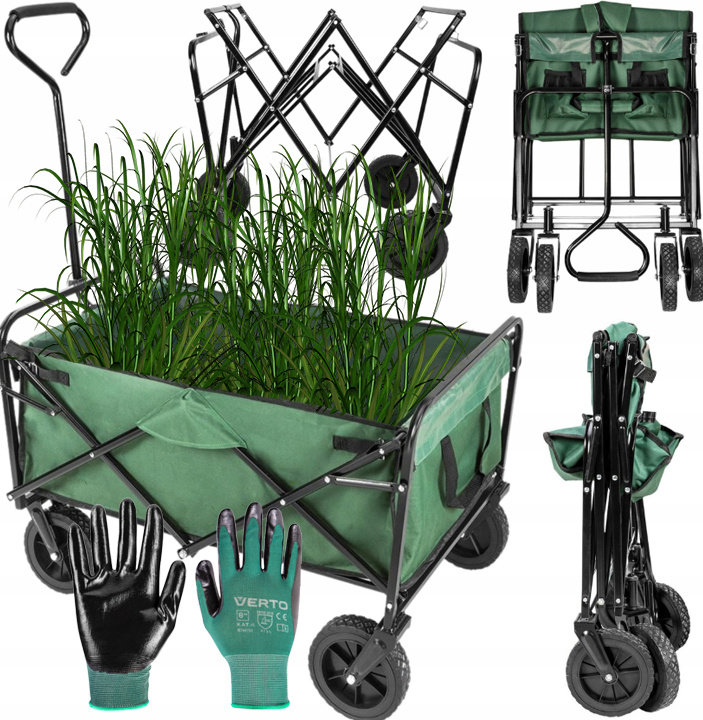 Fúrik Záhradný Skladací Vozík Na Zber Trávy Listov Sadoznek Darček