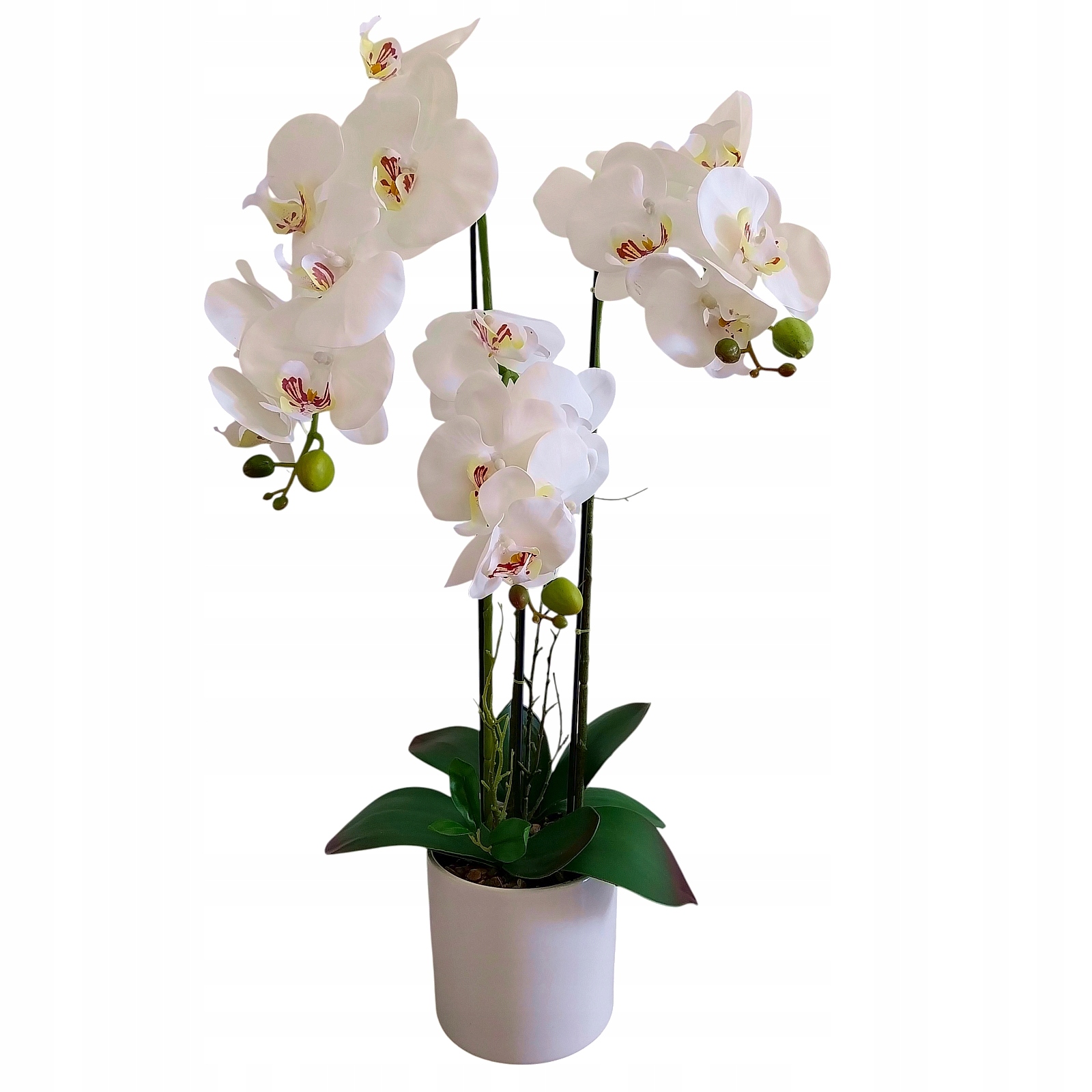 Orchidej V Květináči Vysoký Bílý Umělý Orchidej Velký 70 cm Orchidej