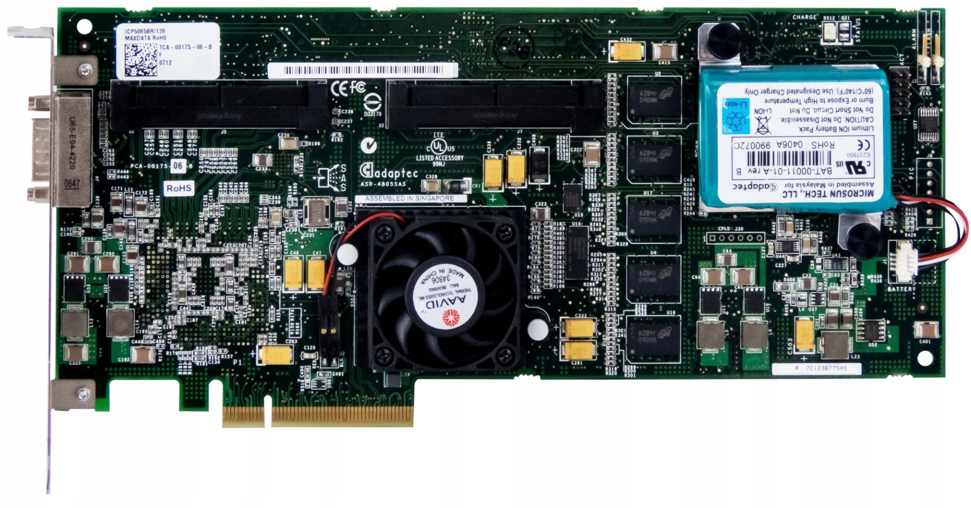 Adaptec ASR-4805SAS Raid Sas/sata 128MB PCIe Bbu