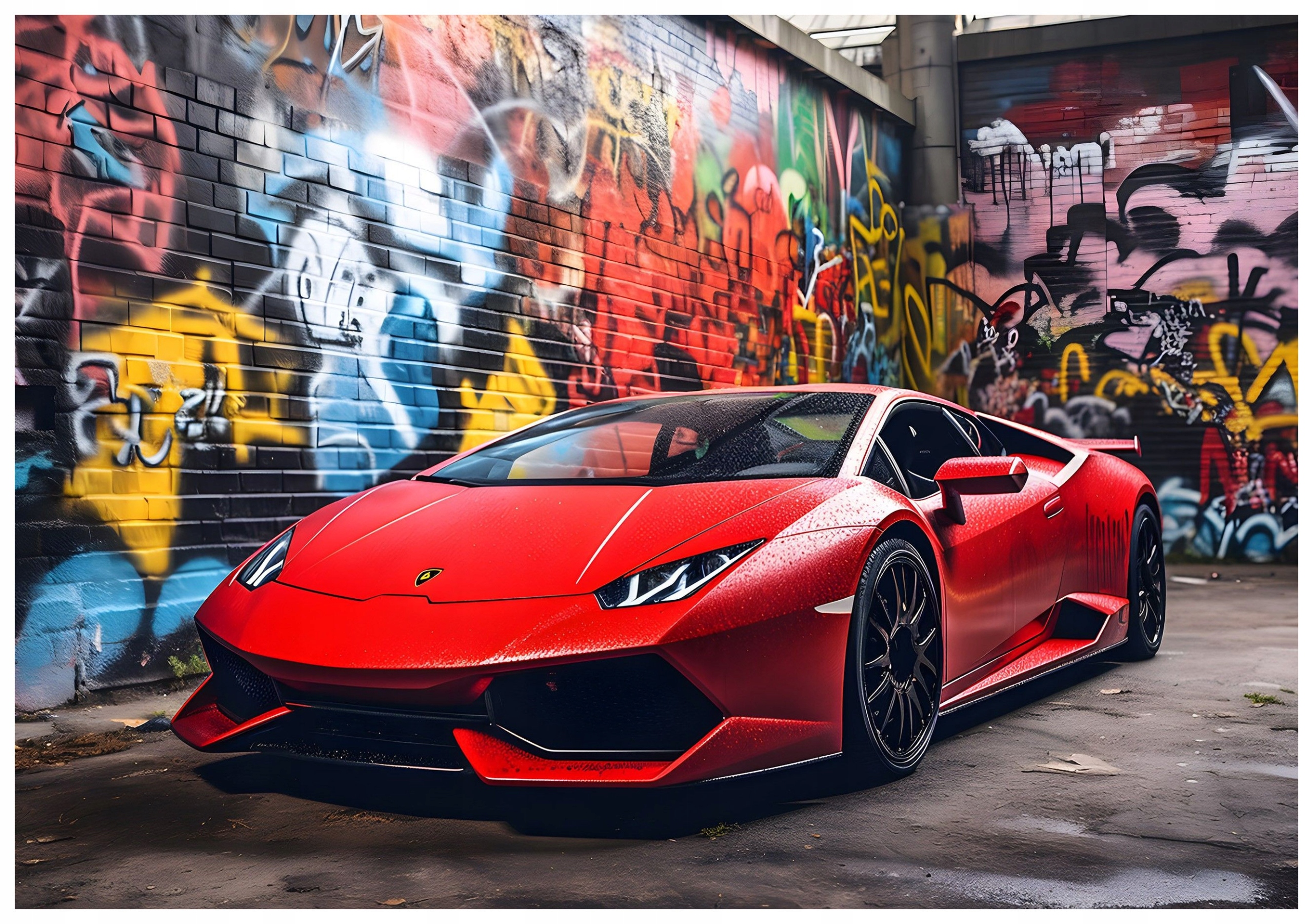Fototapeta Lamborghini Huracan Graffiti městský styl 400x280 lepidlo