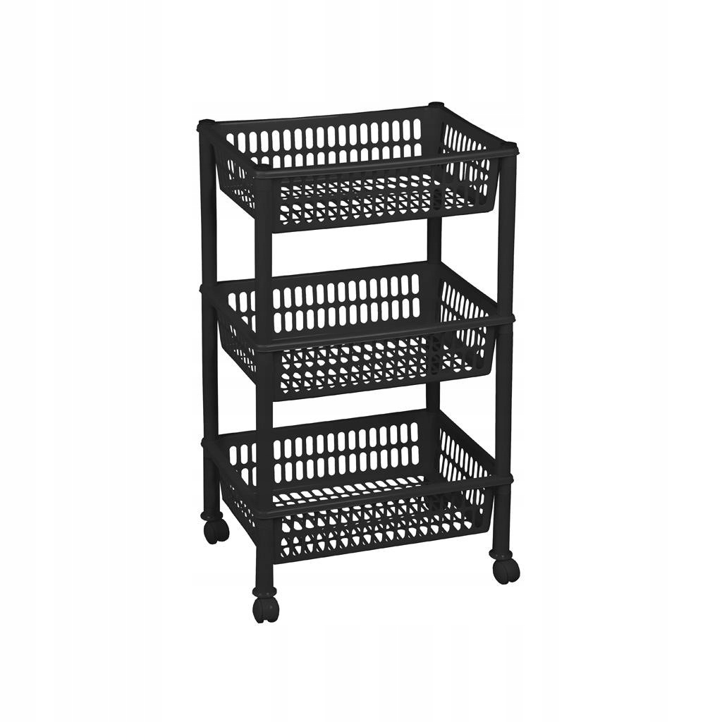 

Regał plastikowy na kółkach półka wózek łazienkowy