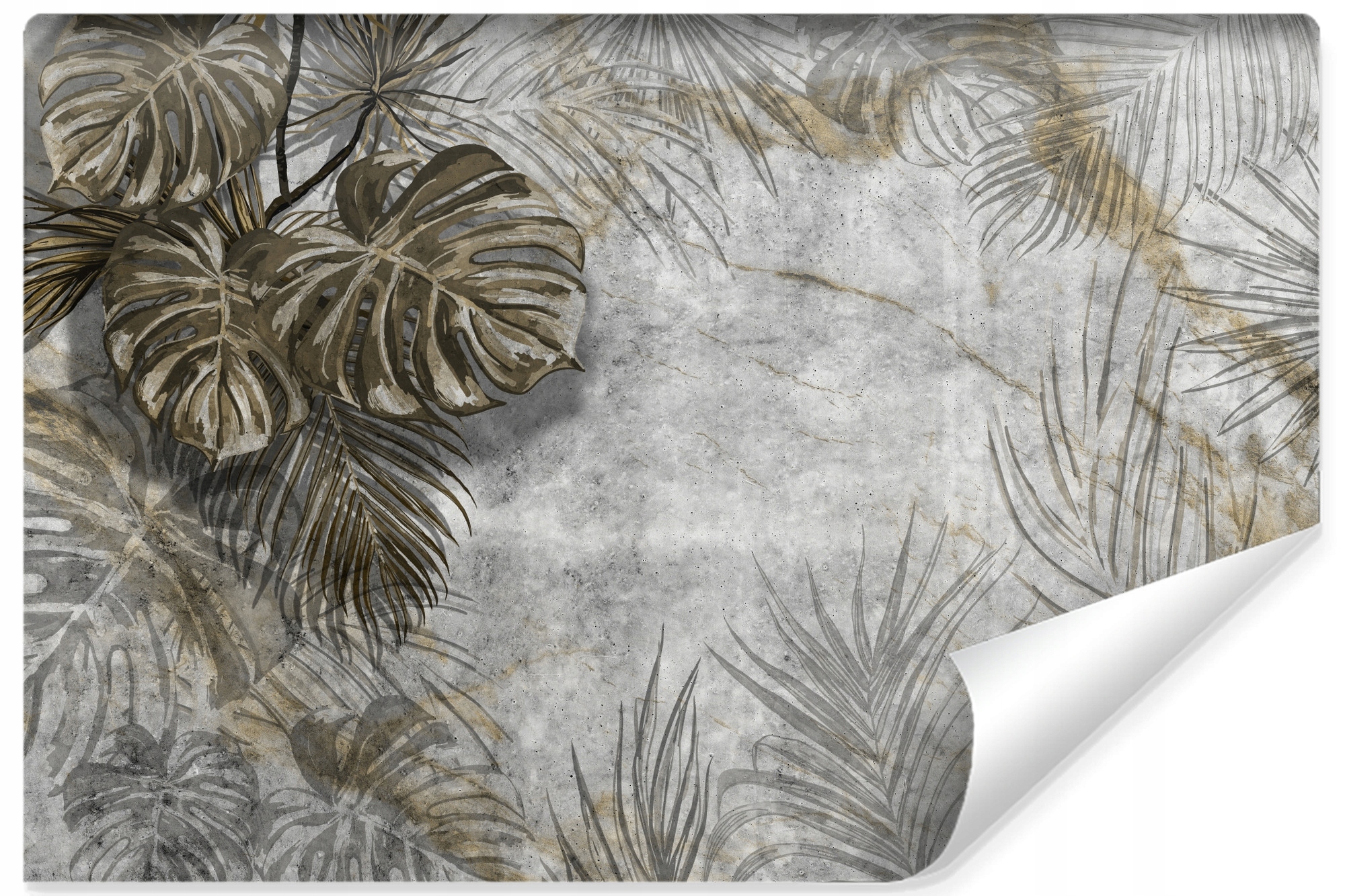 Fototapeta do obývacího pokoje Beton Monstera Palmy 180x120