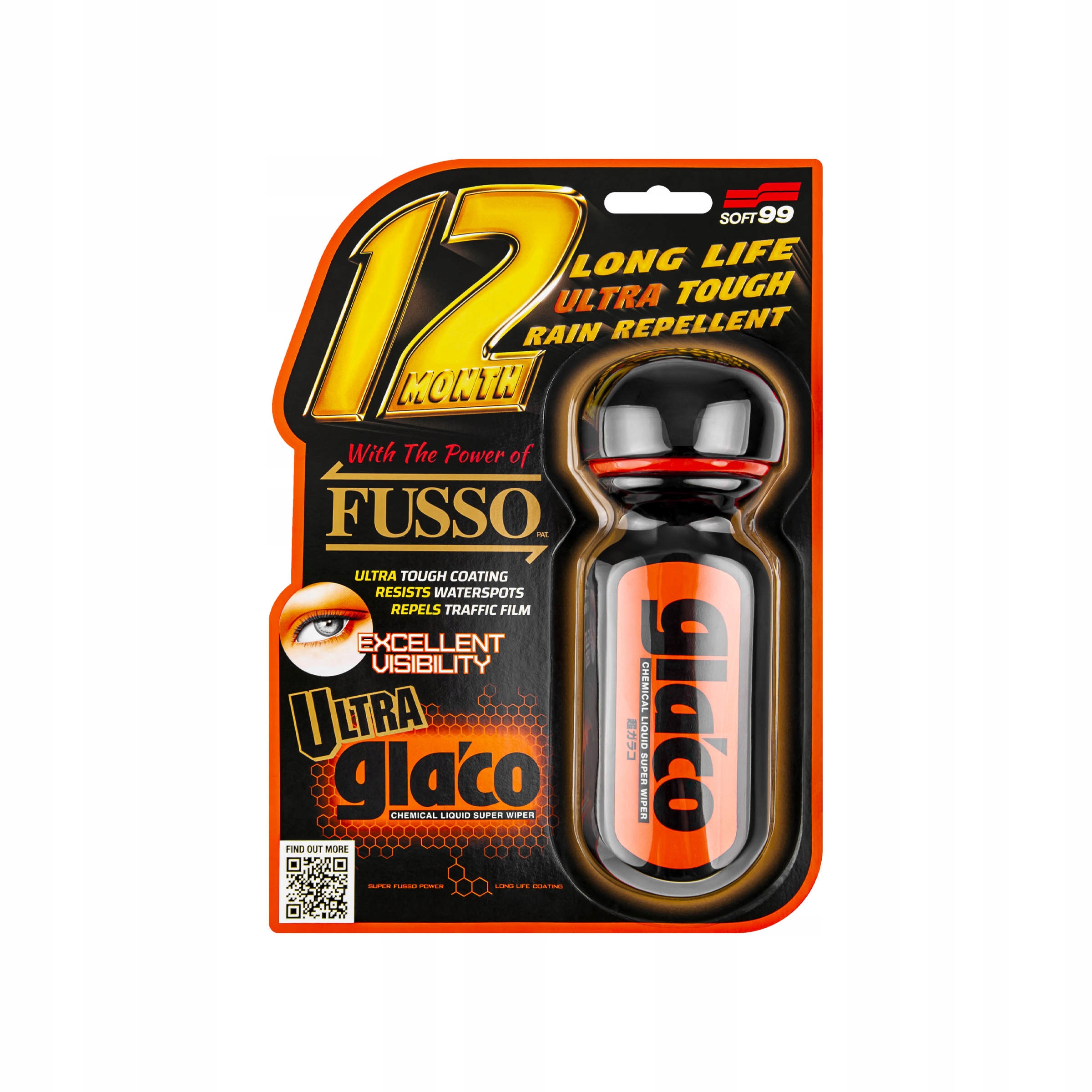 Soft99 Ultra Glaco 70ml Niewidzialna wycieraczka , trwałość do 1 roku!