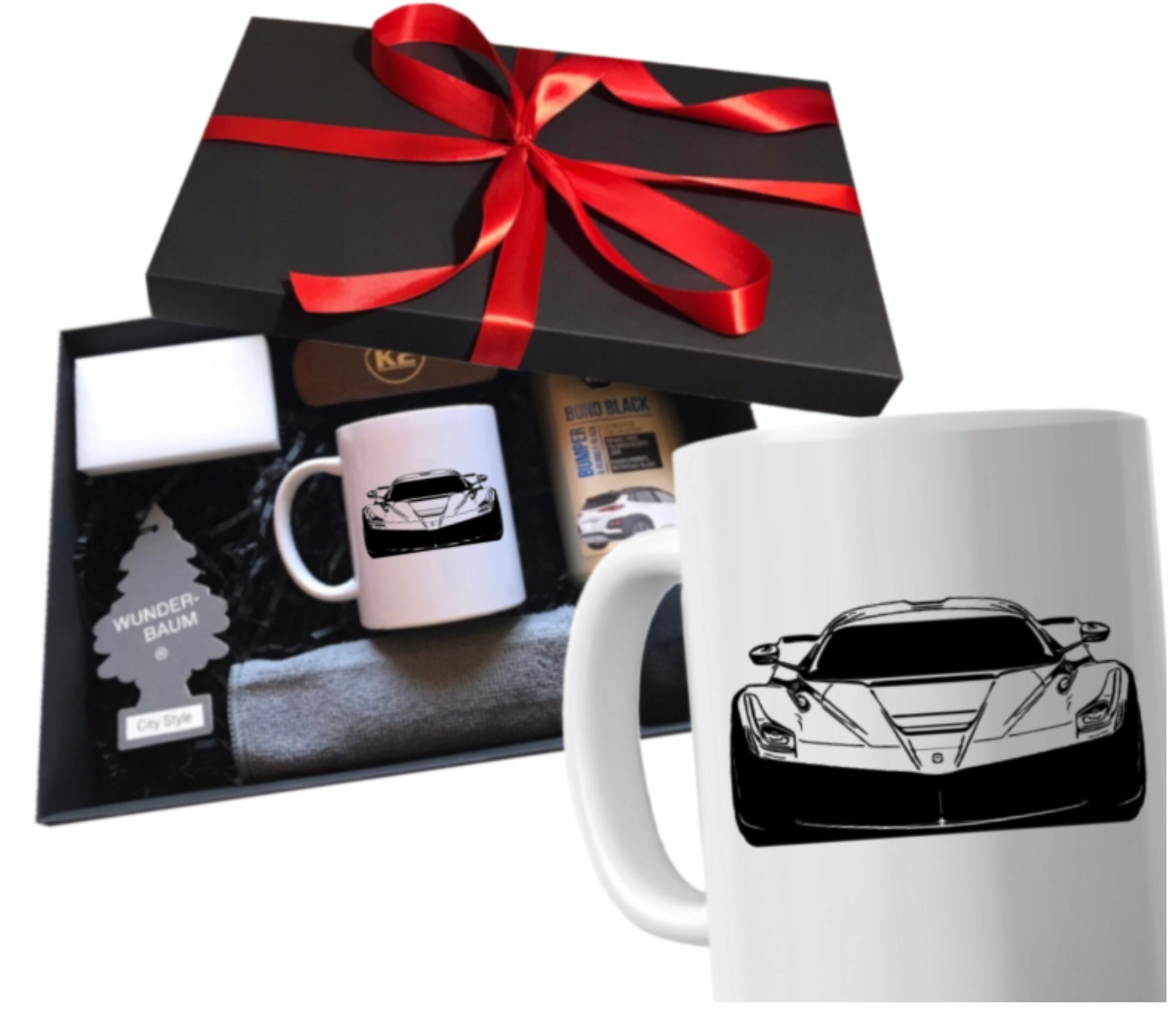 Sada hrnečků Dárek narozeniny moto jmeniny pro řidiče auta Ferrari