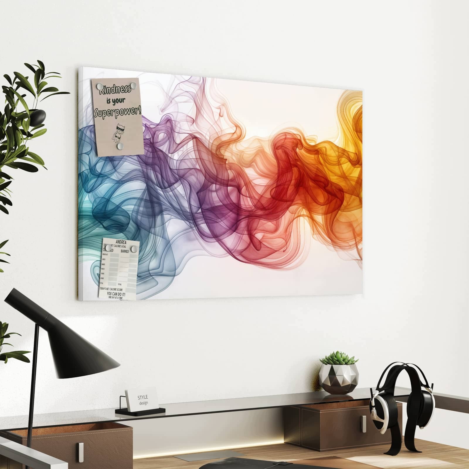 Magnetická tabule Barevné Vír 60 × 40 cm