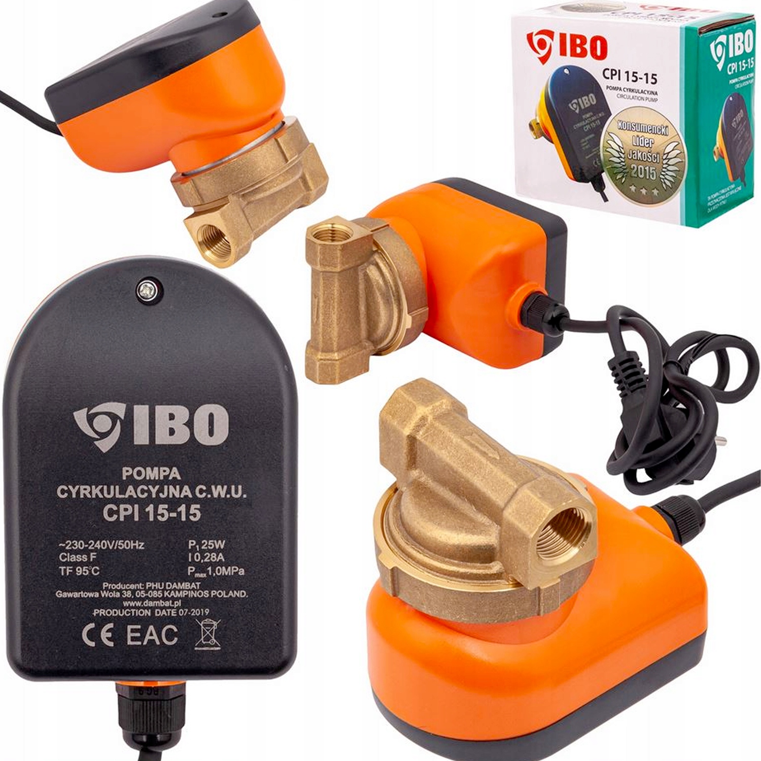 Obehová Cirkulačná Pumpa Na Vodu S Energeticky Úsporným Káblom Cpi 15-15