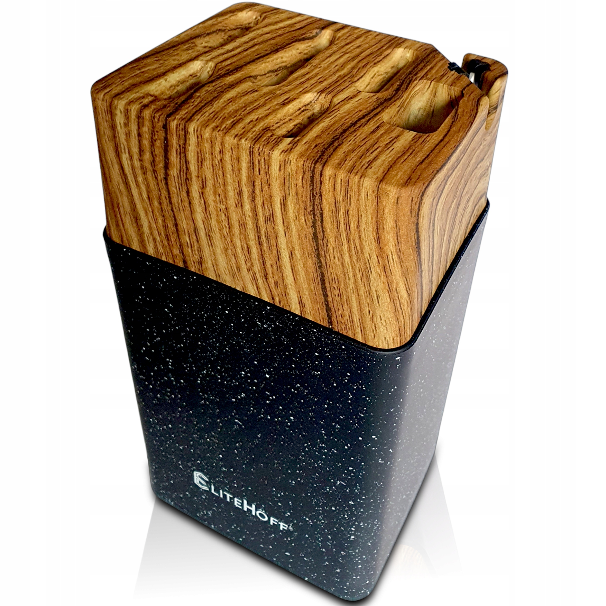 Stojak na noże Elitehoff 22 cm czarny tworzywo sztuczne