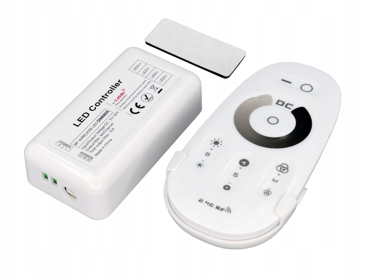 STEROWNIK ŚCIEMNIACZ LED RF RADIOWY MONO PILOT TOUCH 12A 144W UCHWYT JAKOŚĆ