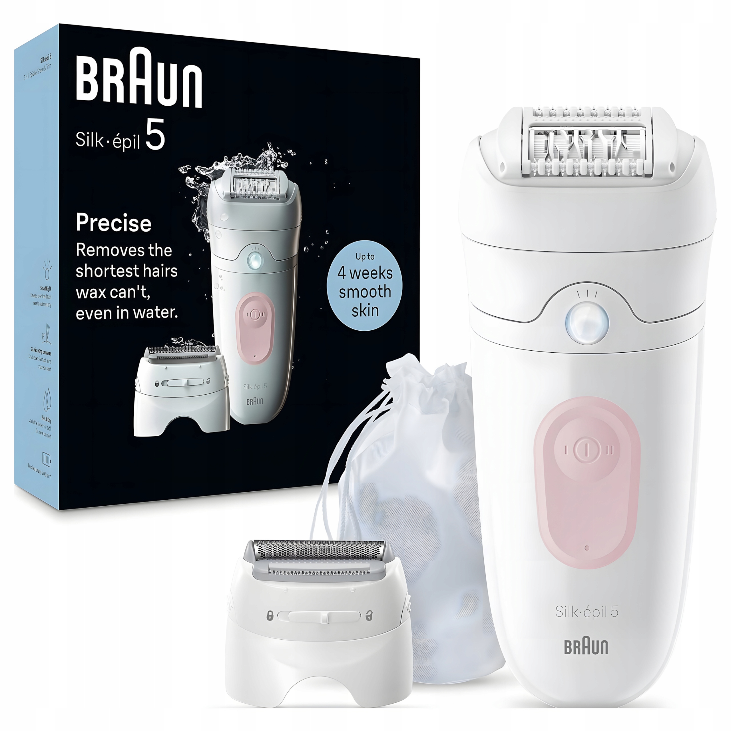 Depilátor Braun Silk-épil 5 030 na mokro Holenie Pinzety 40 min