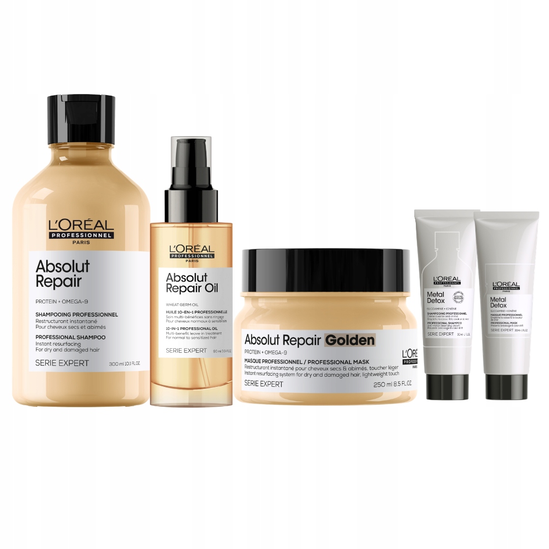 Loreal Absolut Repair szampon, olejek, maska do włosów zniszczonych