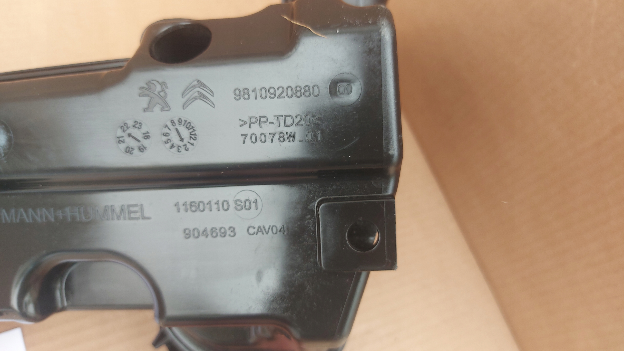 pipe REZONATOR intake air TOYOTA PROACE VERSO