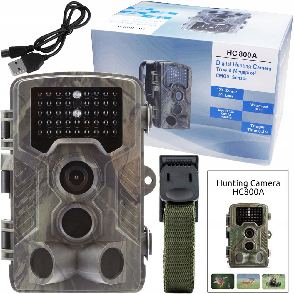 FOTOPUŁAPKA KAMERA LEŚNA HC800A zdjęcia filmy