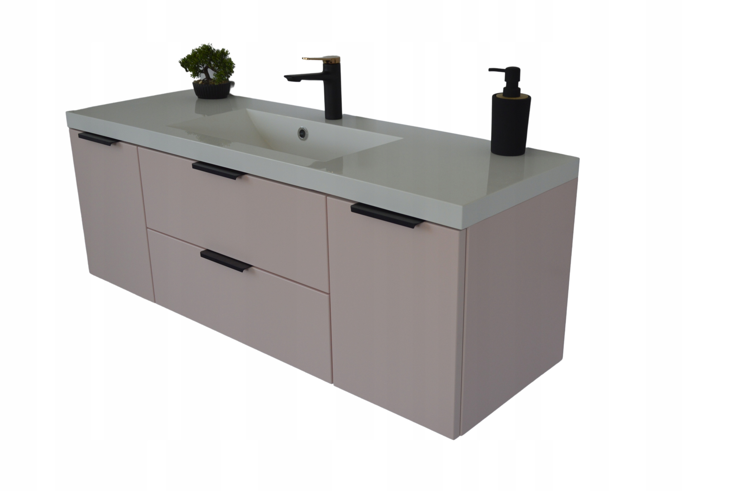 Szafka Łazienkowa VEGAROSE Pudrowy Róż120 umywalka