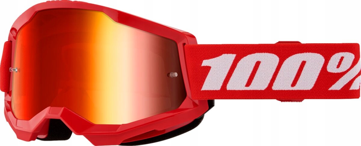 Gogle Na Crossa Atv 100% Strata 2 Red Mirror Red