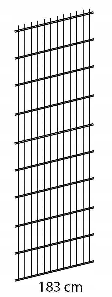 PANELE ogrodzeniowe 2D - 6/5/6 mm CZARNE 1,83 m EAN (GTIN) 5904947006697