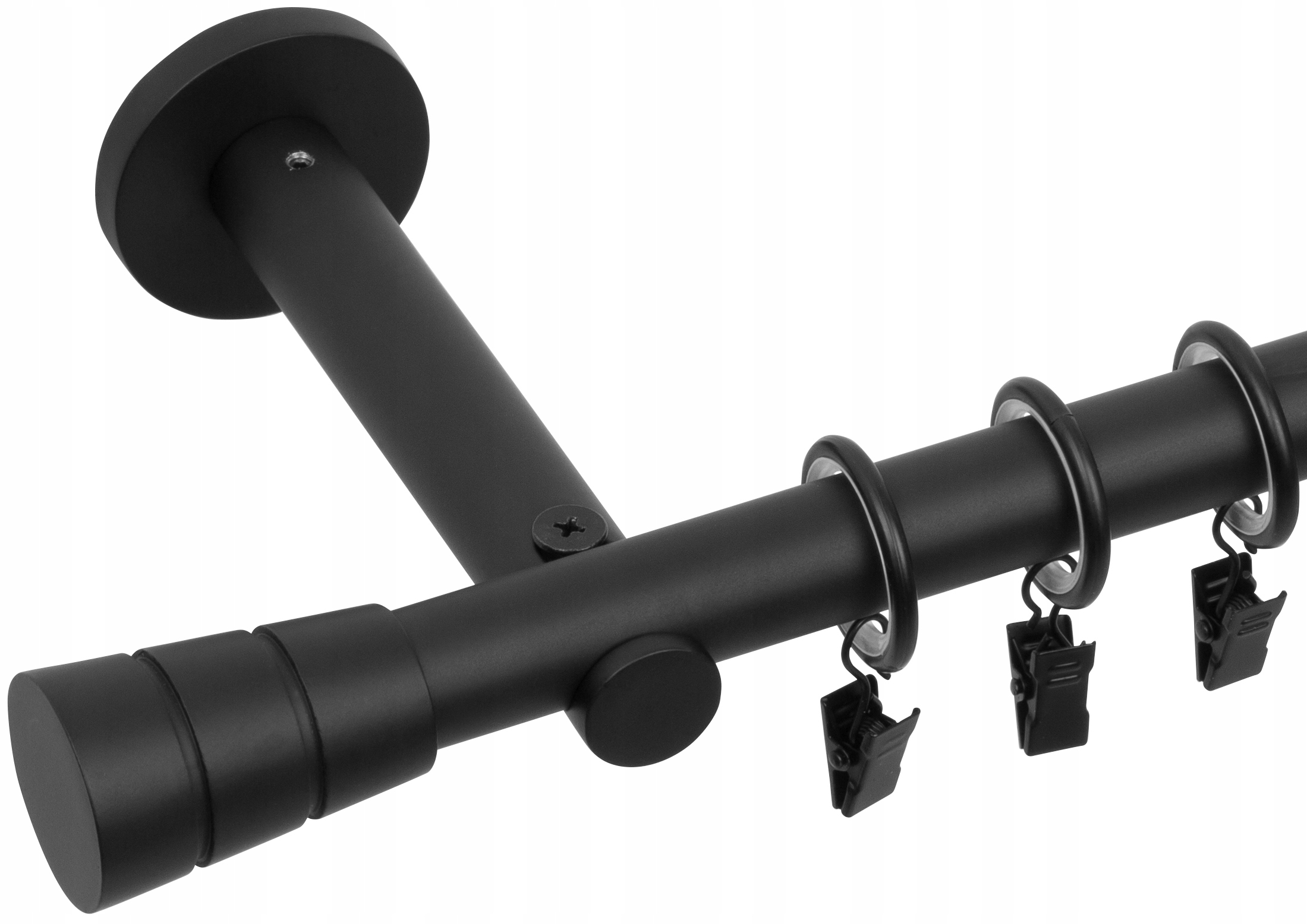 

Karnisz Pojedynczy Czarny Biały Mat 19 mm 480 cm