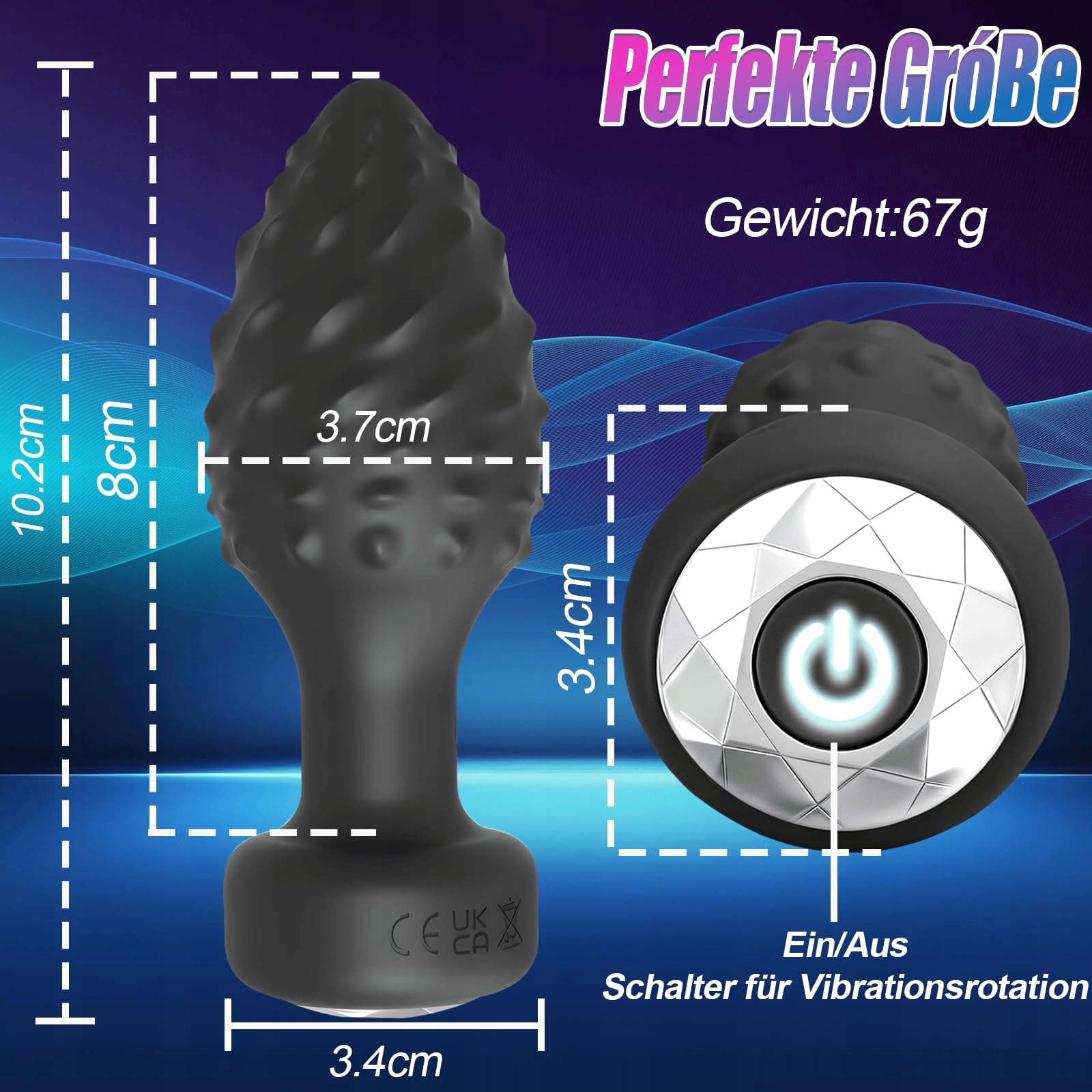 ANALPLUG Wibrator Prostata Masażer Dla Mężczyzn i Kobiet Z Aplikacją — miniatura 5