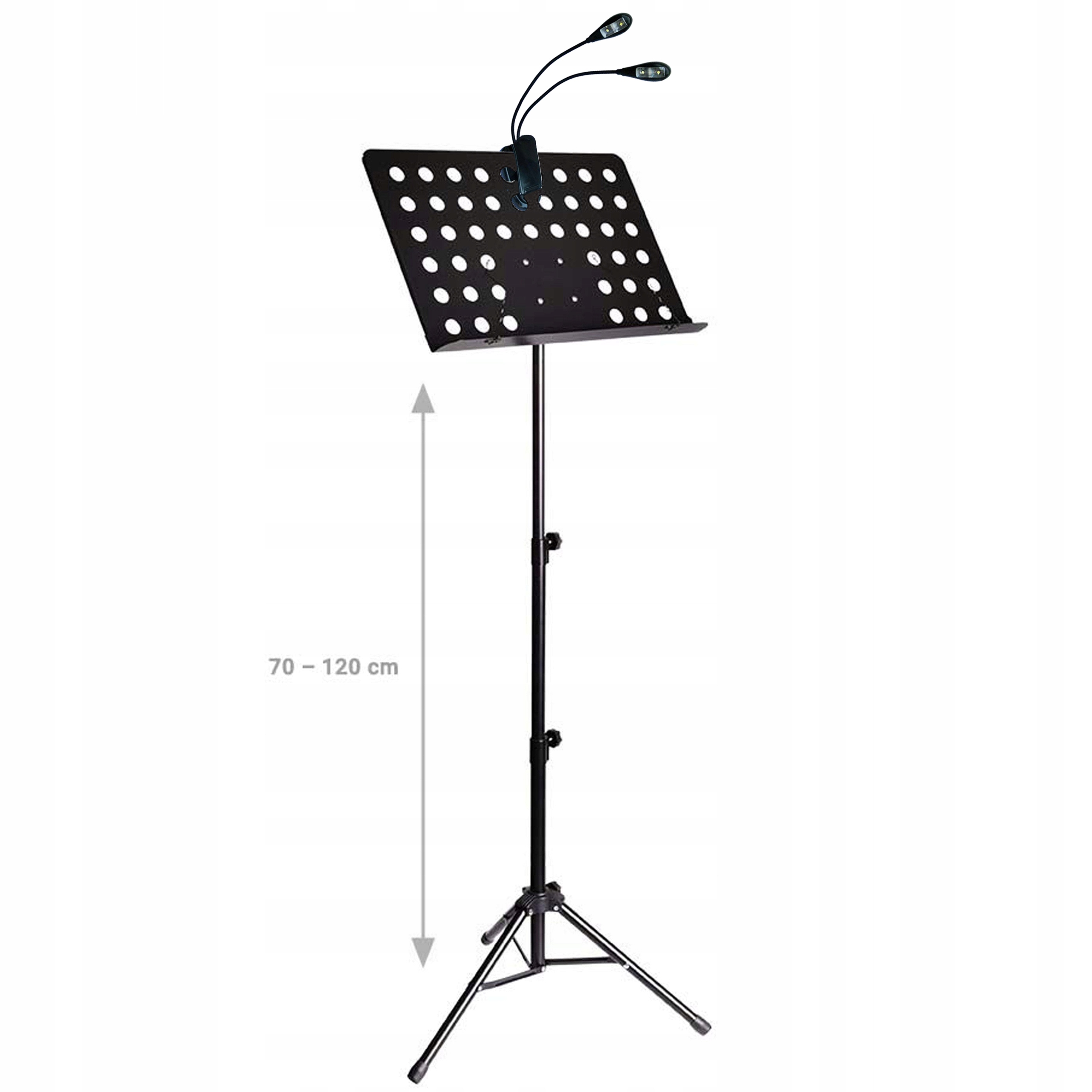 STATYW UCHWYT PULPIT Z REGULACJĄ WYSOKOŚCI + POKROWIEC + LAMPKA LED ZESTAW EAN (GTIN) 5905602700684
