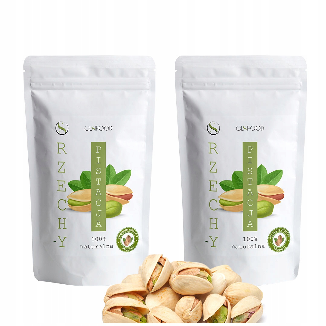 Levně Surové přírodní pistácie ve skořápce Čerstvé Nepražené Sada 2ks x1000 g