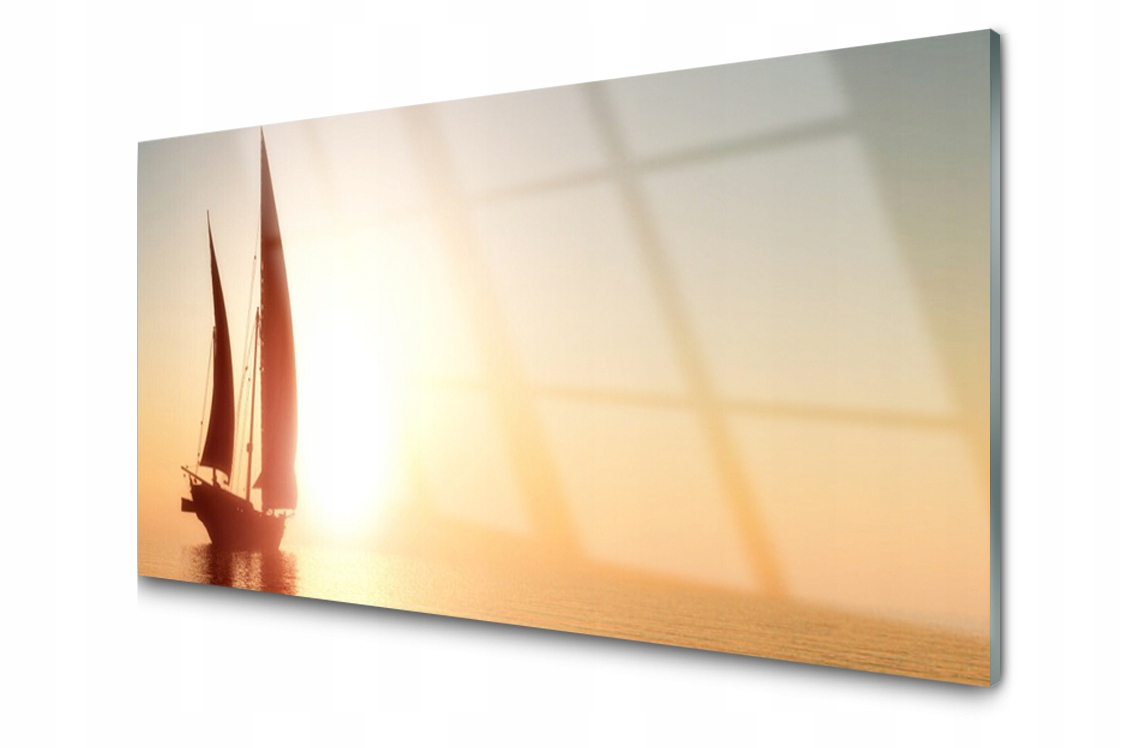 

Panel szklany Płytka Łódka Morze Słońce 140x70