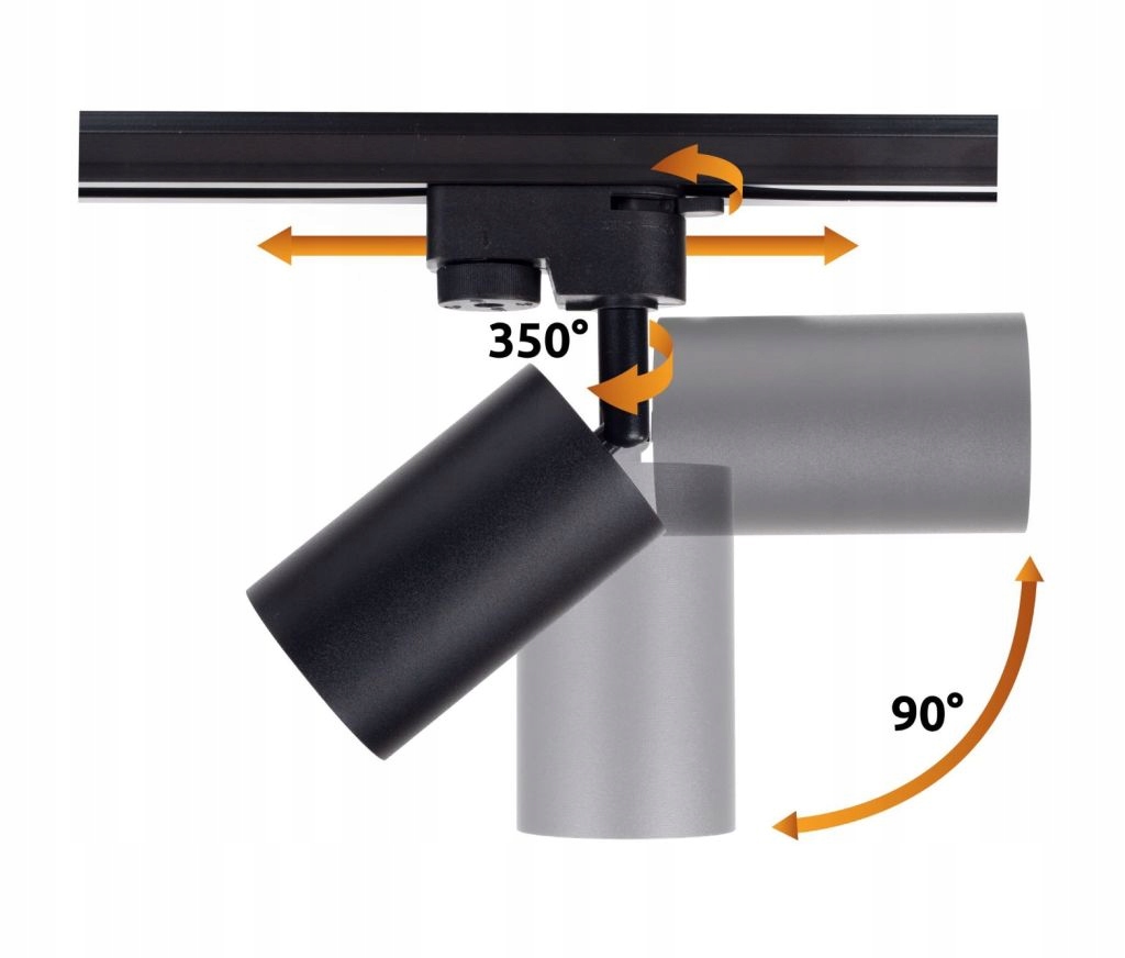 Zestaw Szynoprzewód Szyna 2m + 4x Lampy GU10 LED Napięcie (V) 230V