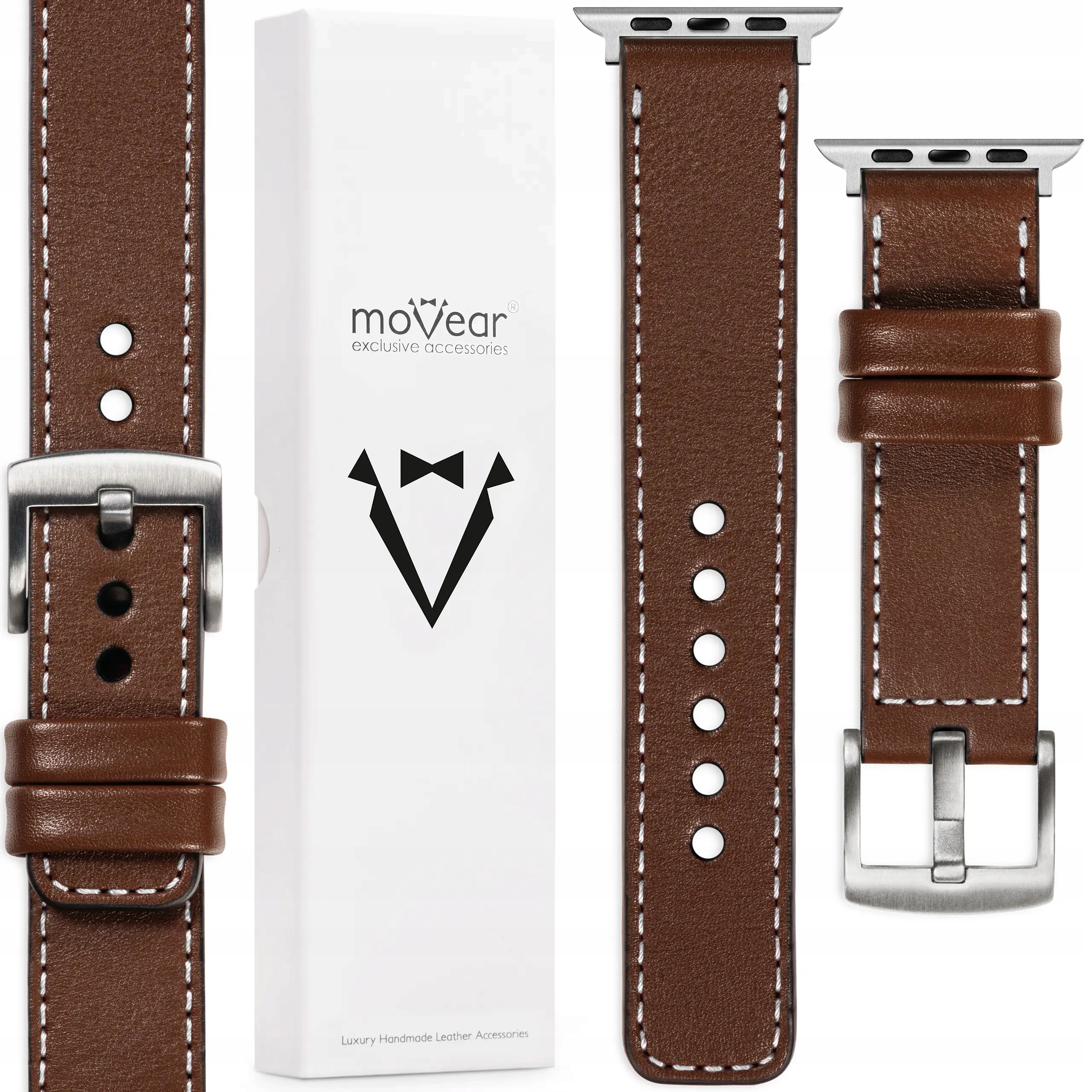 Pasek skórzany Apple Watch Ultra 10 9 8 7 6 5 Se Premium Movear