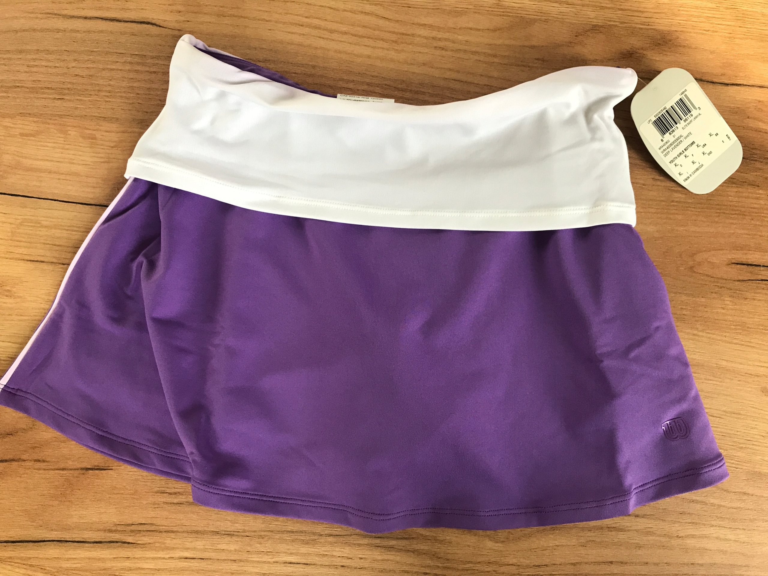 Wilson Youth Girls Bottoms Purple/White Spódniczka tenisowa dziecięca r. xL